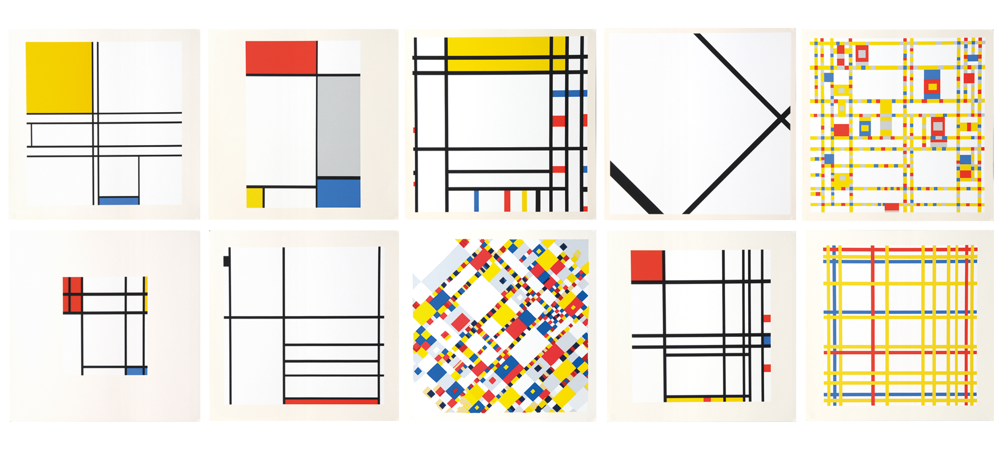 Mondrian Piet, Portfolio. A Portfolio of 10 Paintings