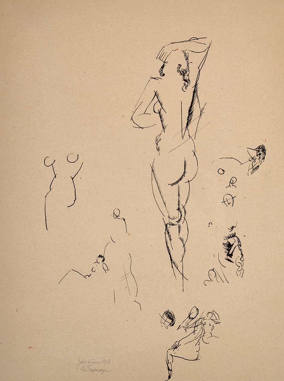 Fresnaye Roger de la, Nu de dos + esquisses