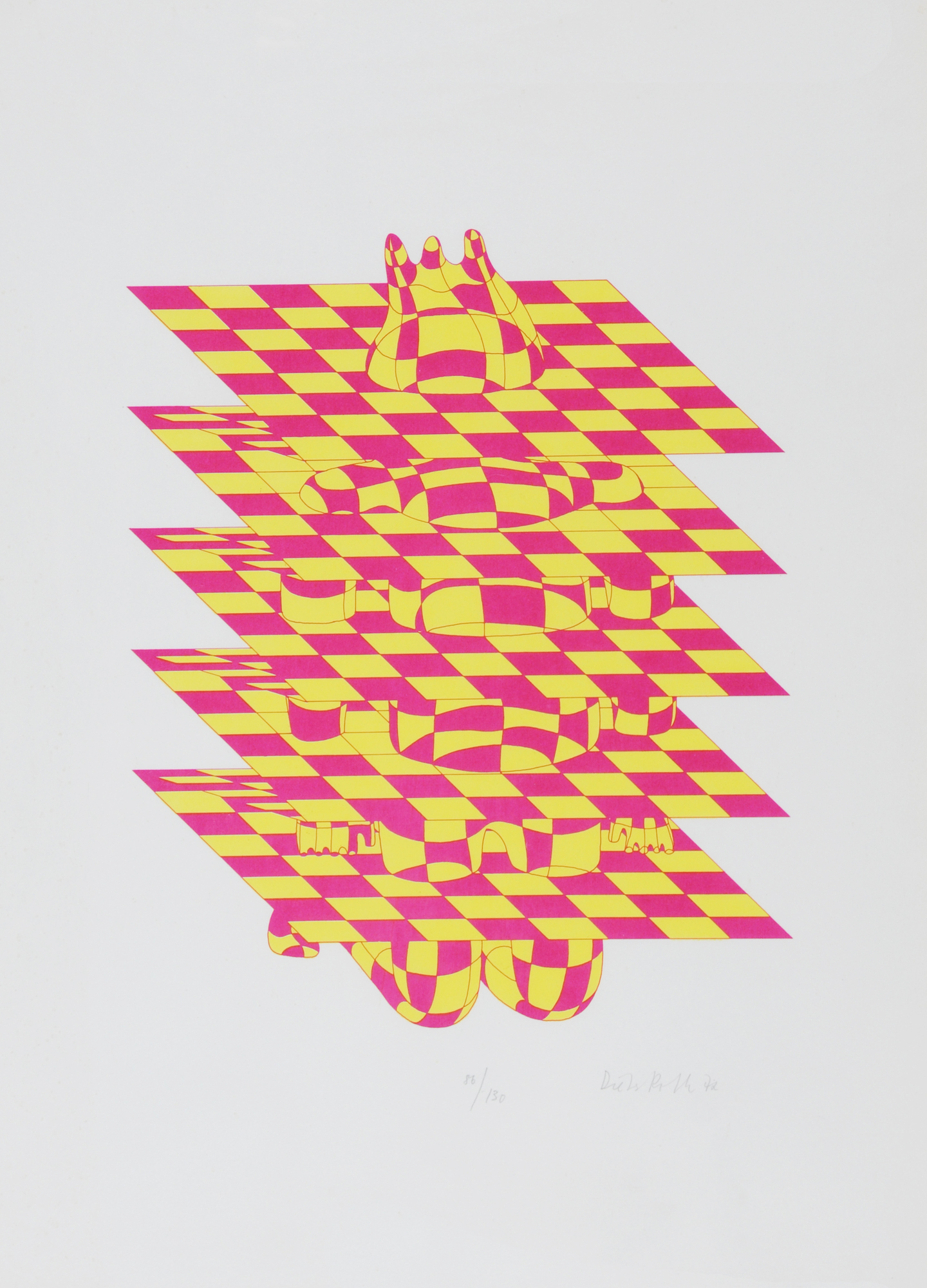 Roth Dieter, Ein Gefangener, 1972; Nasenbohren am Klavier, 1974