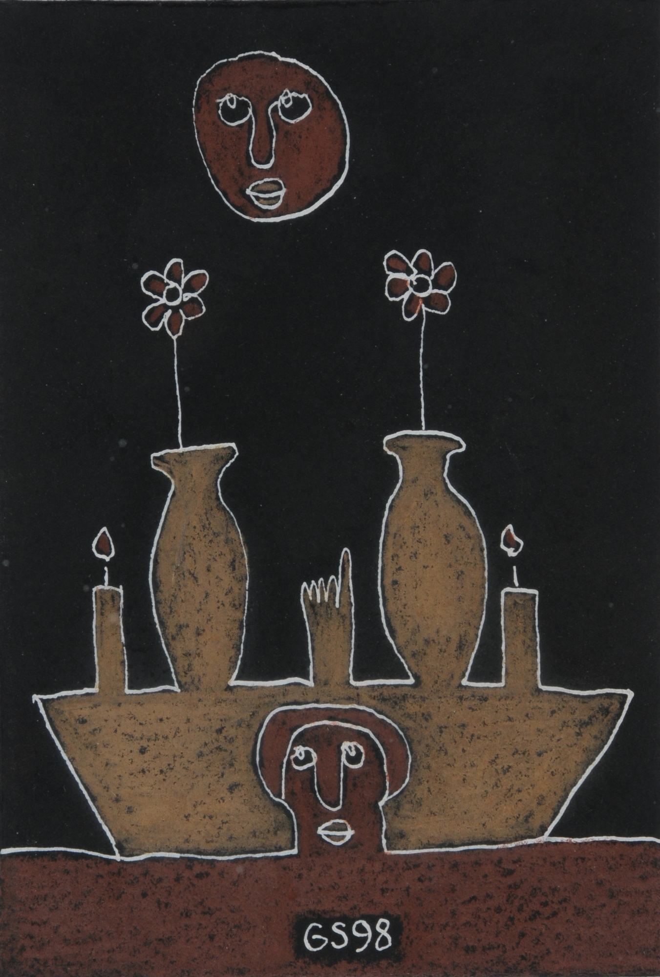 Sendrey Gérard, 3 drawings: Composition