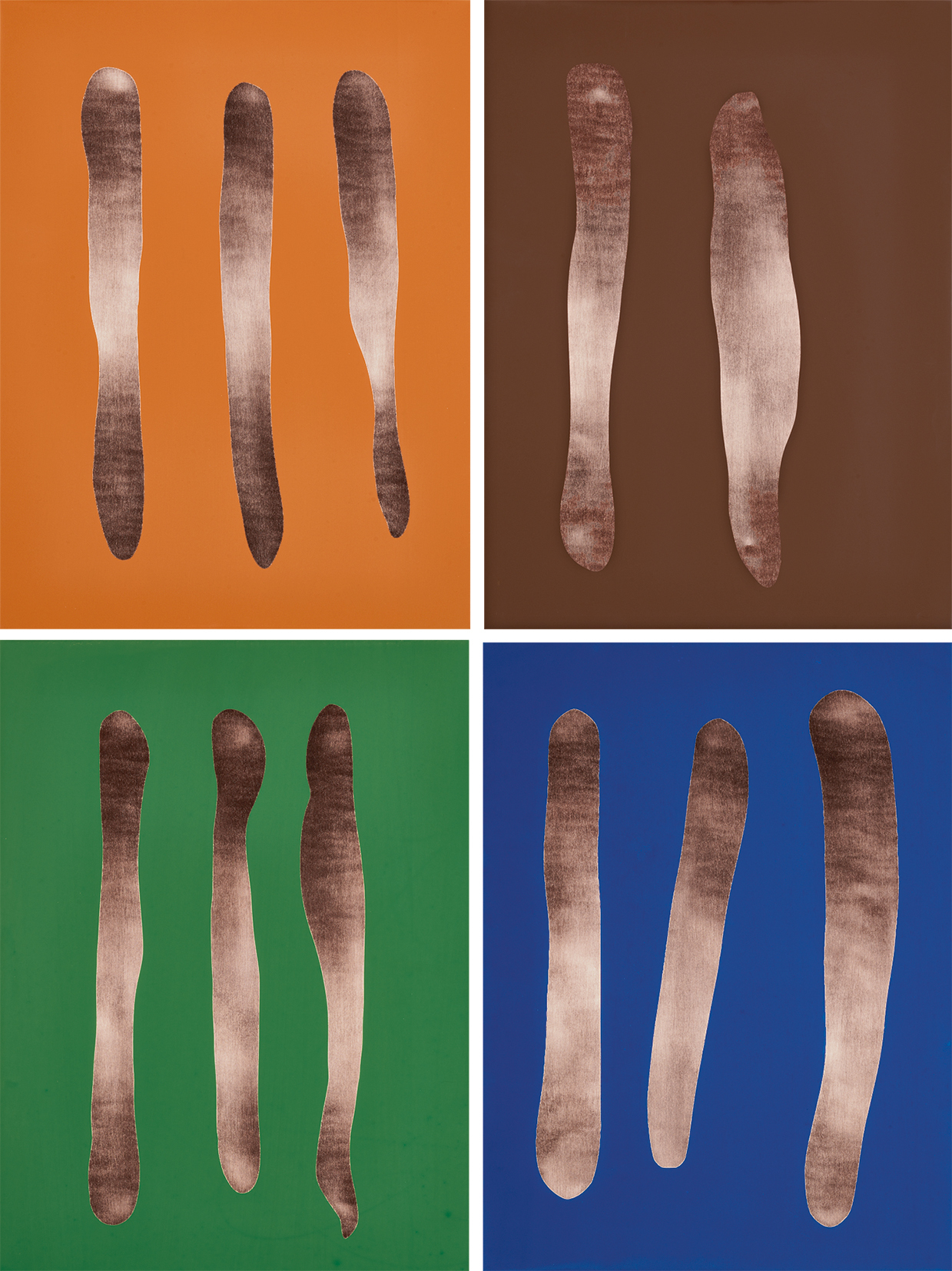 Förg Günther, 4 multiples: Mr. Blue, Mr. Brown, Mr. Orange, Mr. Green