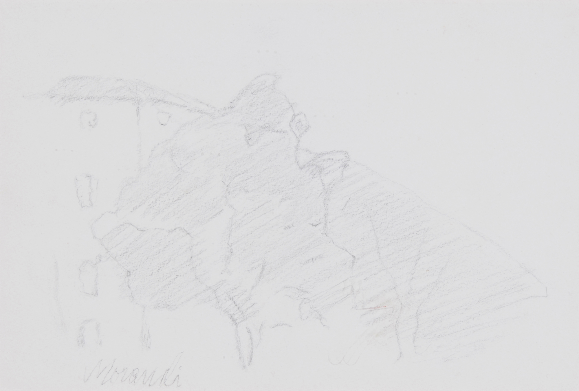 Morandi Giorgio, Recto/verso: Paesaggio