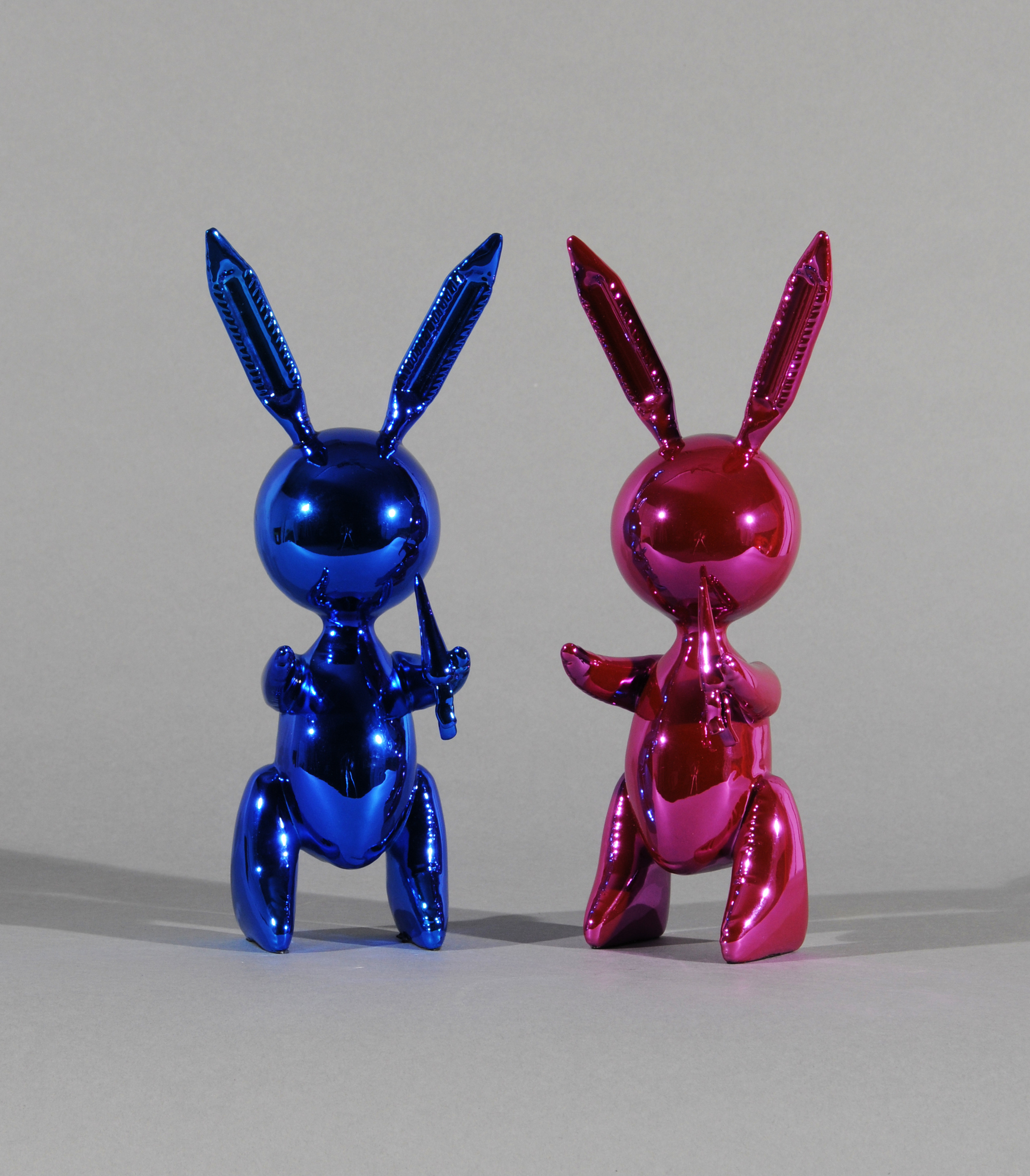 Jeff Koons, after. Set of 2 Rabbits: Rabbit (Pink); Rabbit (Blue)