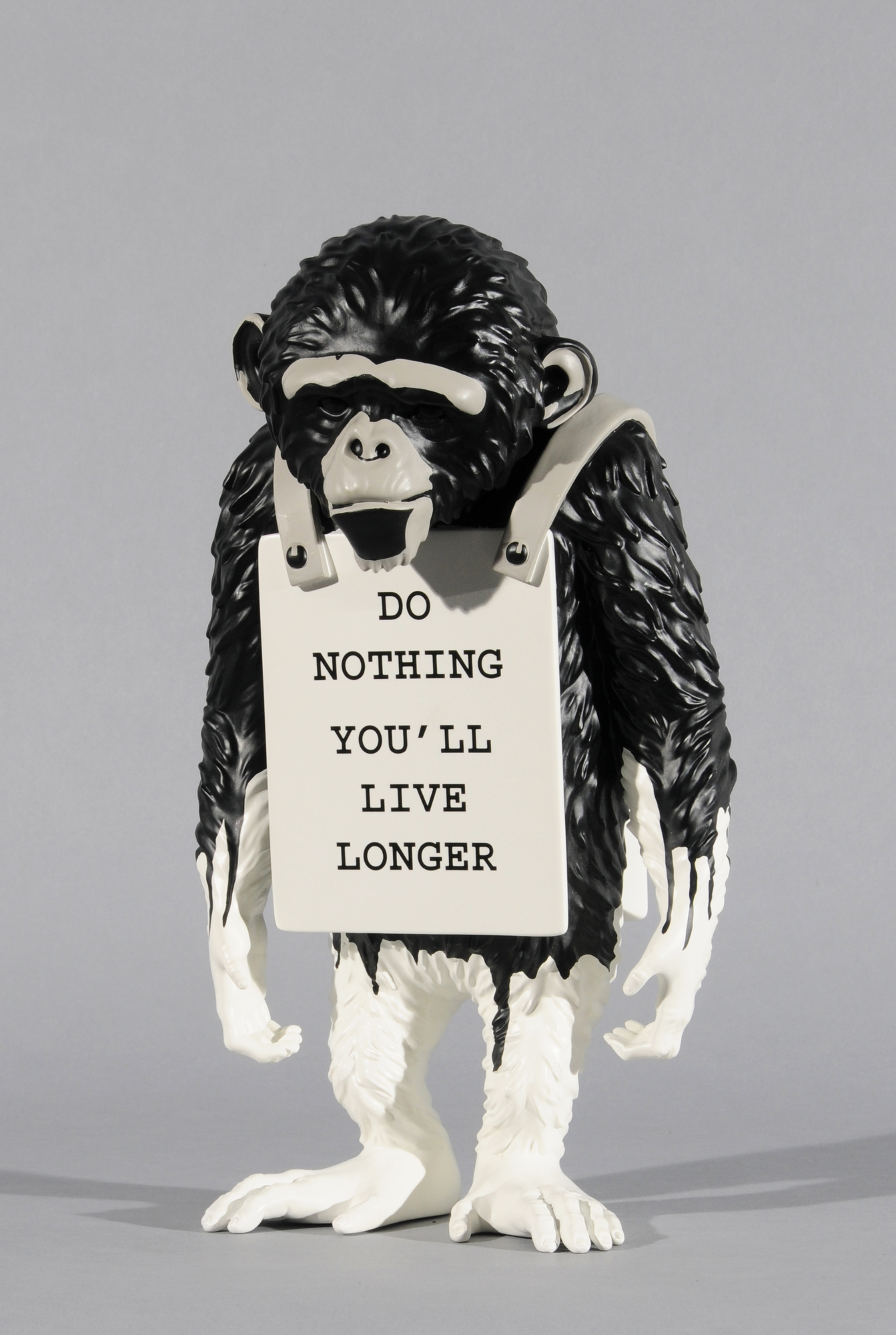 Banksy, after. Monkey Sign - Do Nothing You'll Live Longer (Drip Version)