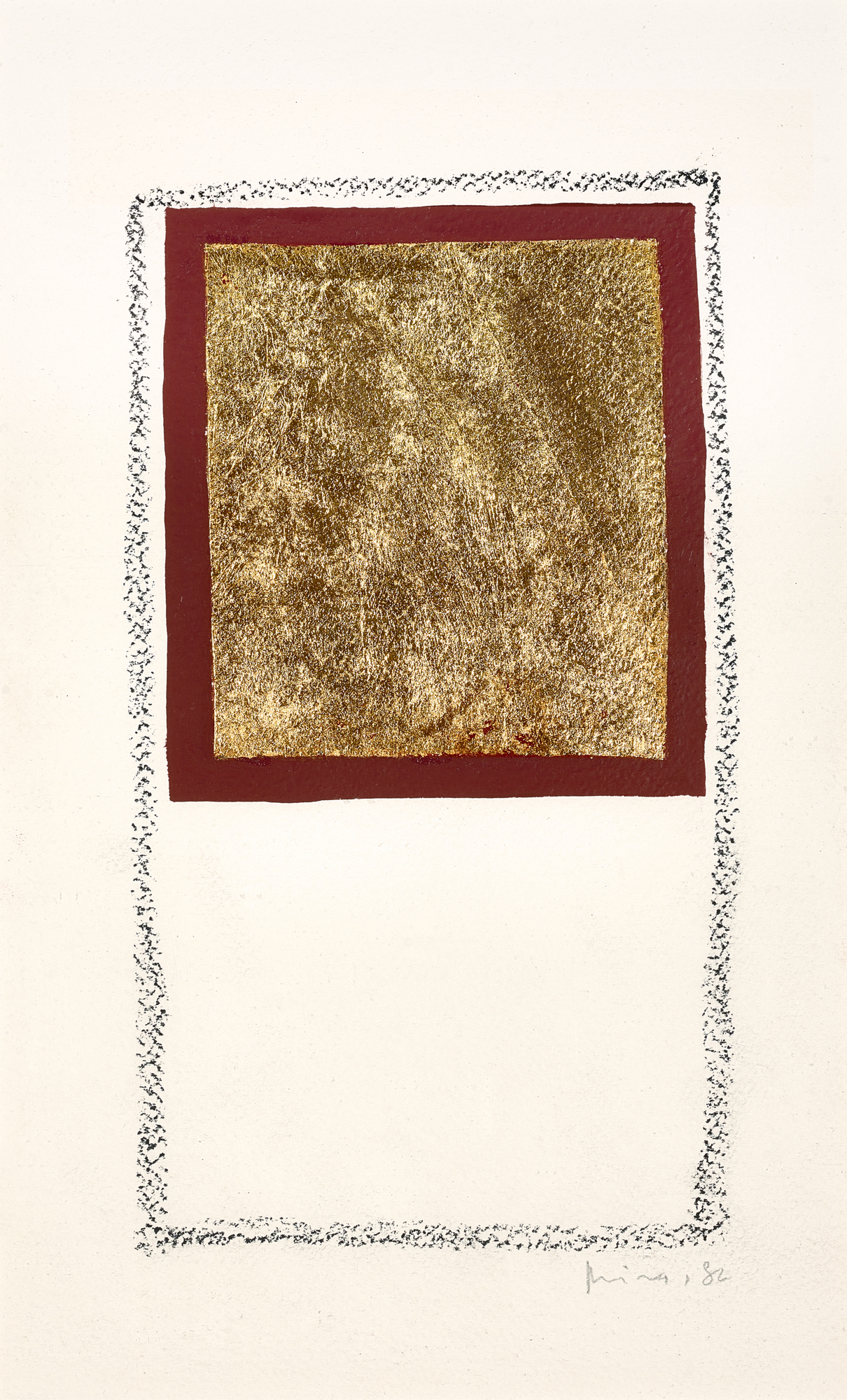 Mira Schendel, Untitled, from the series "Silver and gold small squares/Quadradinho de oura e prata"