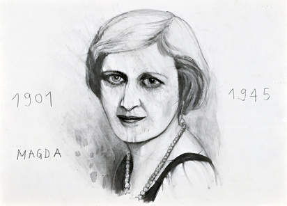Two Drawings: A Artaud, 2010; Magda