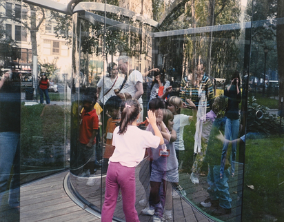 2 works: Fun for Kids at my Work in a Park in Manhatten (for Parkett No. 68), 2003; Woman in Antwerp Zoo, 2001/2003
