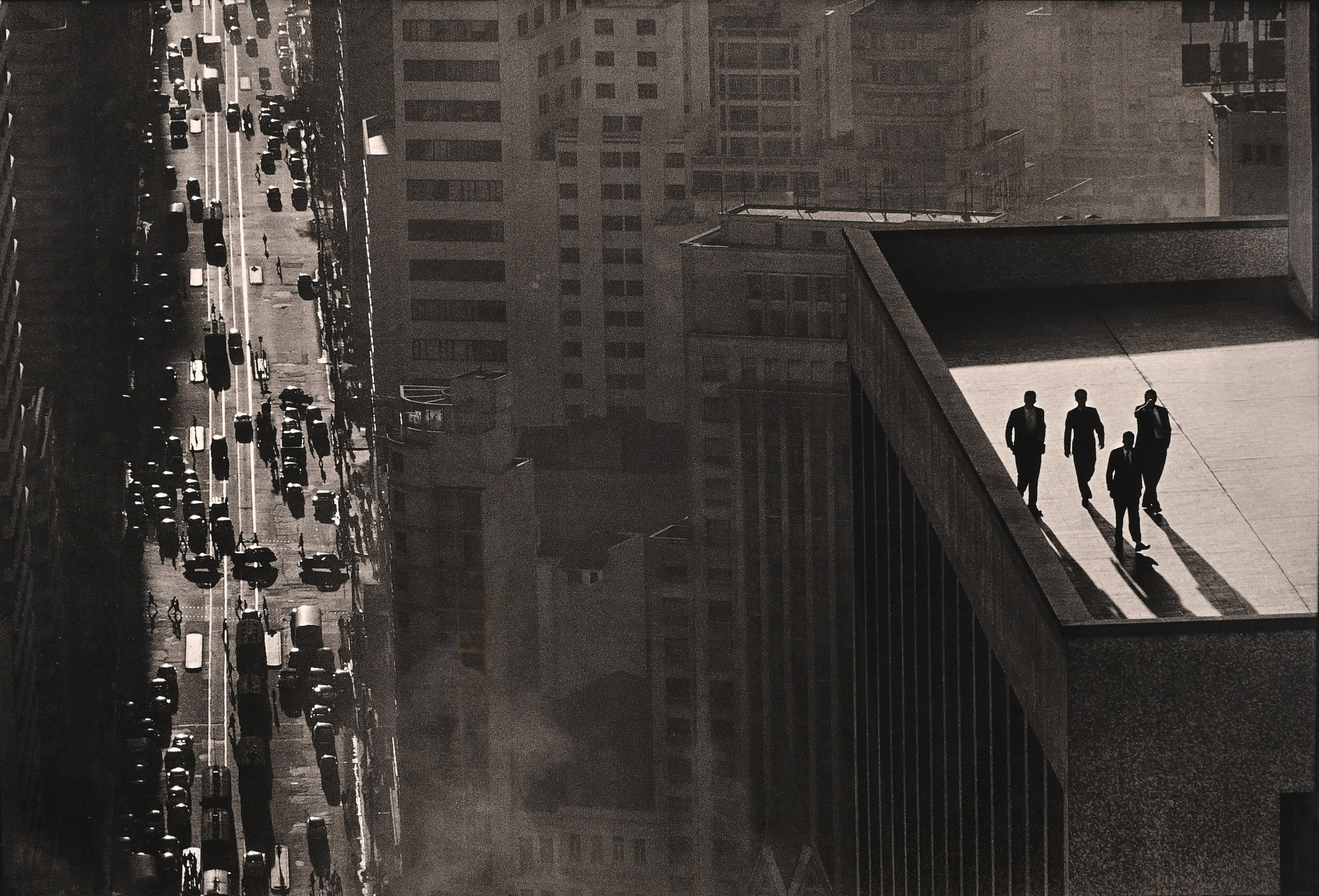 René Burri, Four men on the roof, São Paulo, Brazil