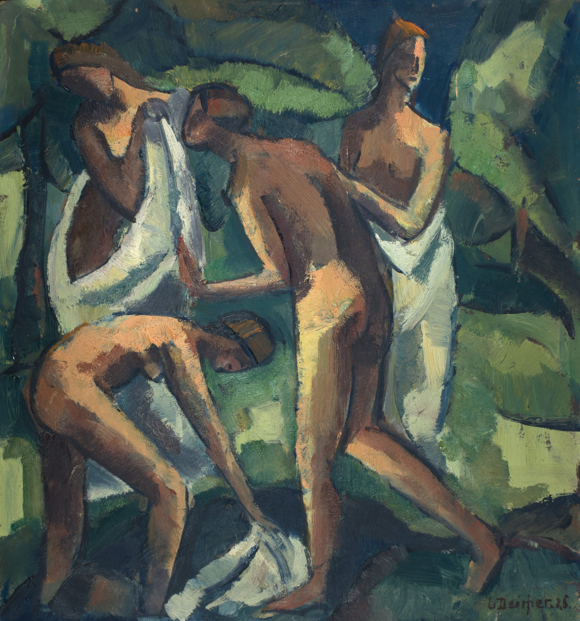Luise  Deicher, Badende (Bathing Women)
