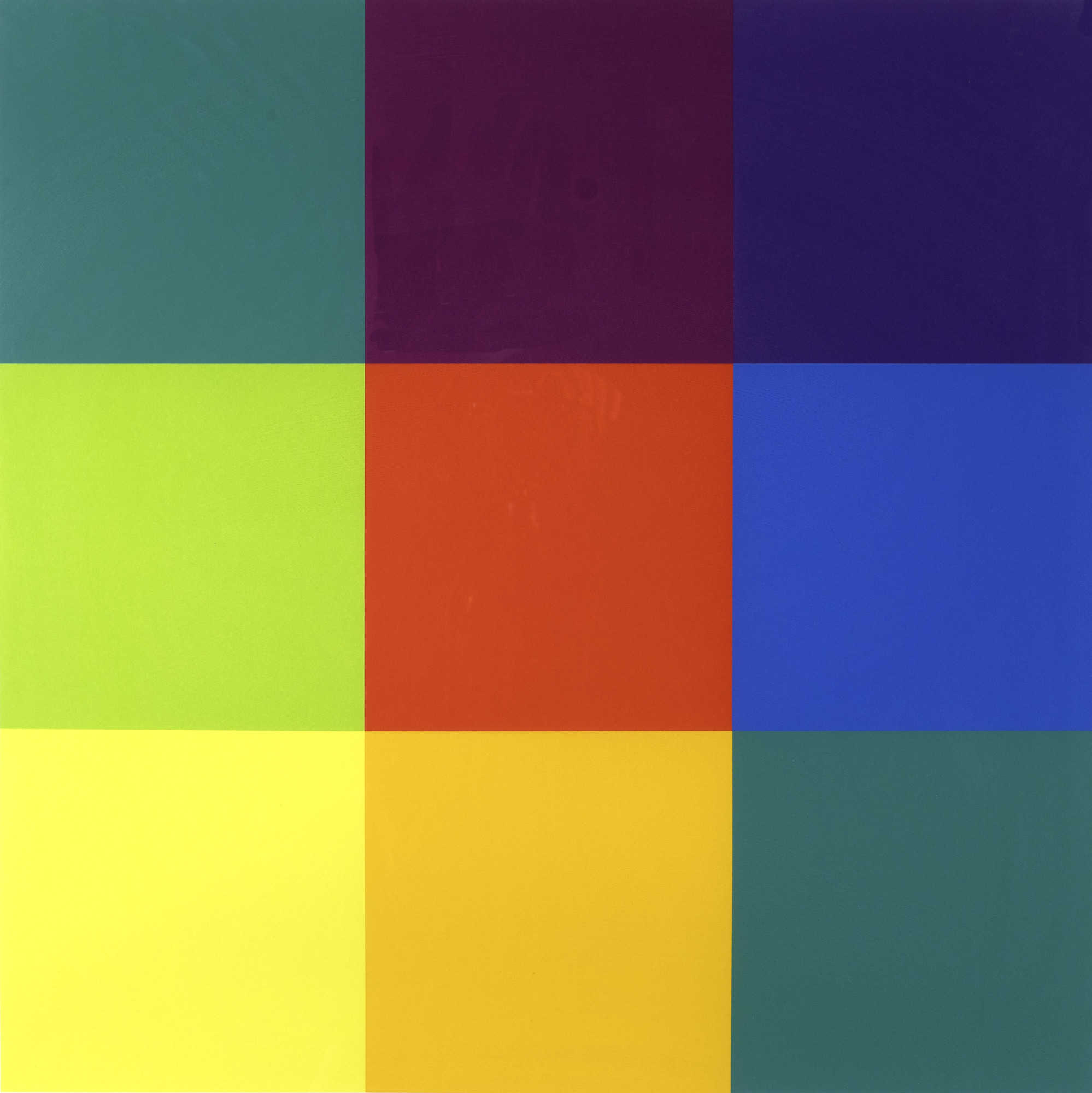 Richard Paul Lohse, 6 sheets: Komposition mit neun Quadraten