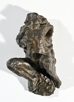 Reclining female nude with bent legs