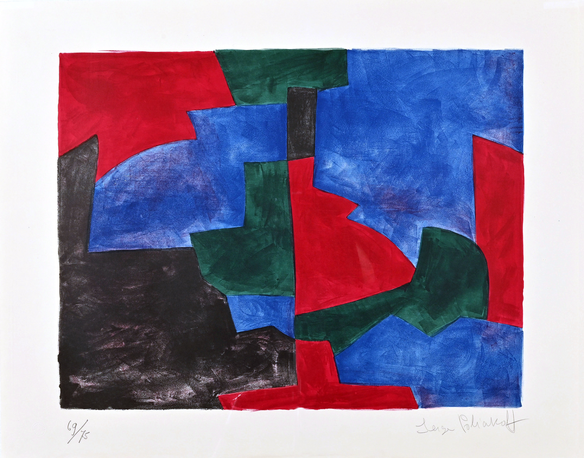 Serge Poliakoff, Composition verte, rouge et bleue