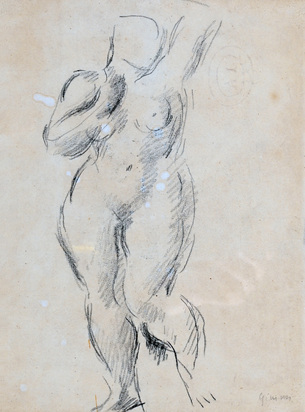 2 works: Nude study; Untitled, 1941