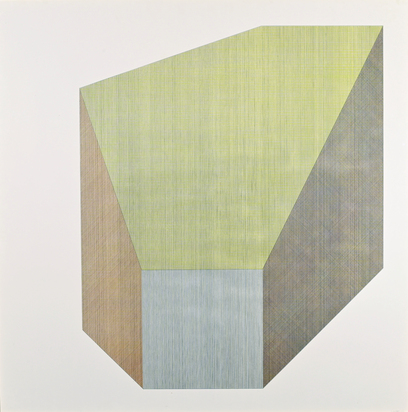 Form Derived from a Cube with Lines in Four Directions & Four Colors