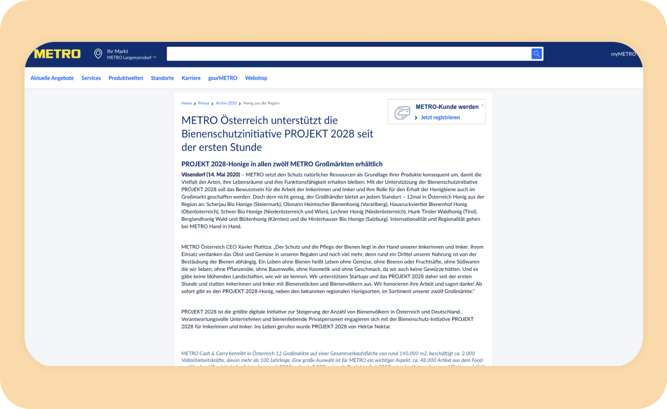 Bienenschutz für die Pressearbeit