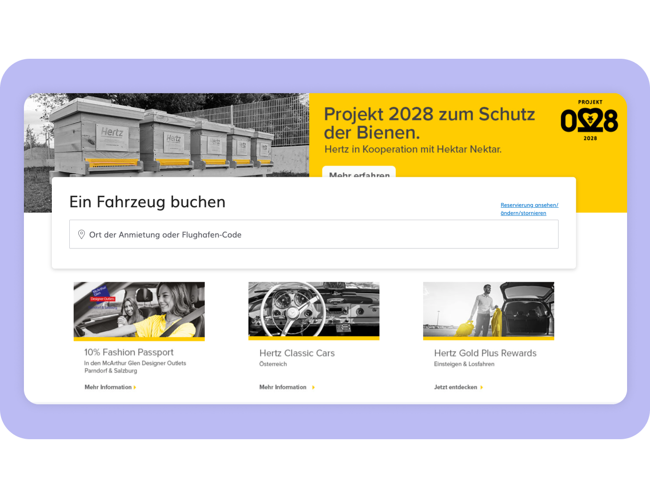 Website-Banner als Eyecatcher