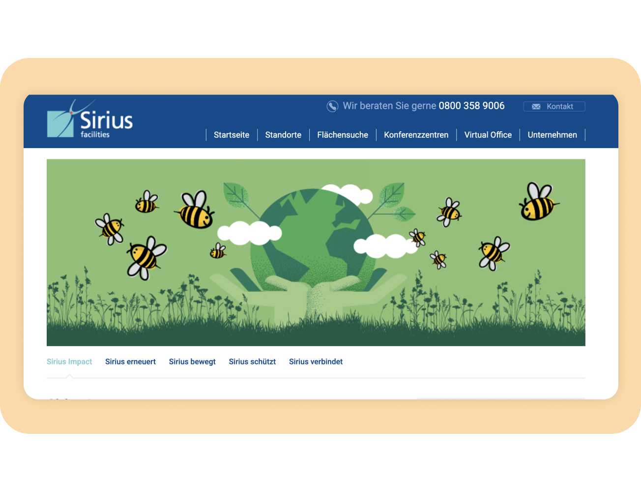 Landingpage und Blog als Bienenschutzträger