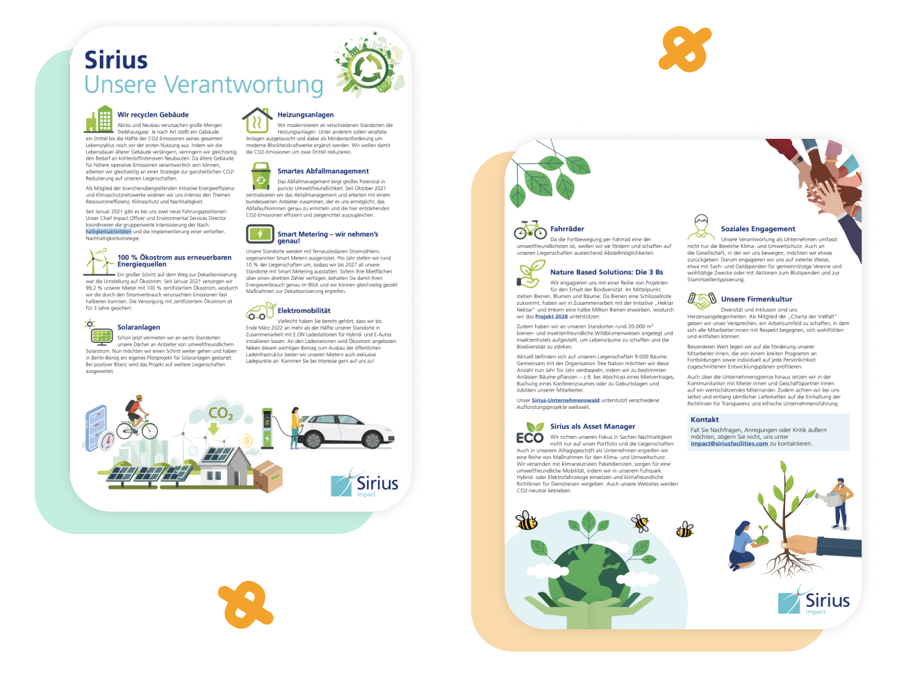 Info-Sheet mit sozialer Verantwortung