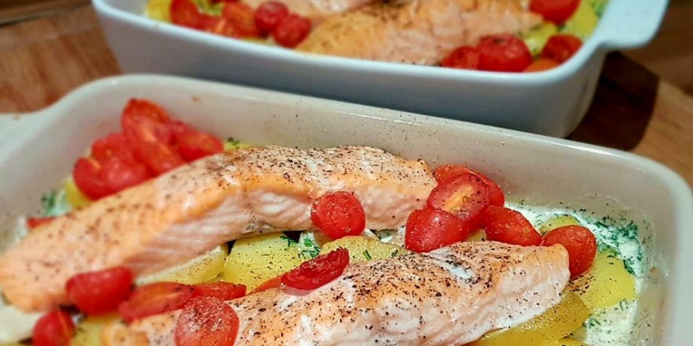 Lachs-Kartoffelgratin-in-einer-Dill-Sahnesauce