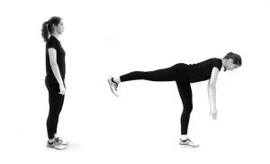 One leg deadlift
