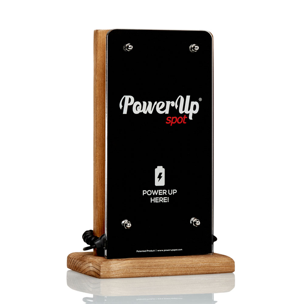 Power Up Spot® Table Top Charger with Customization for Cafe, Bars