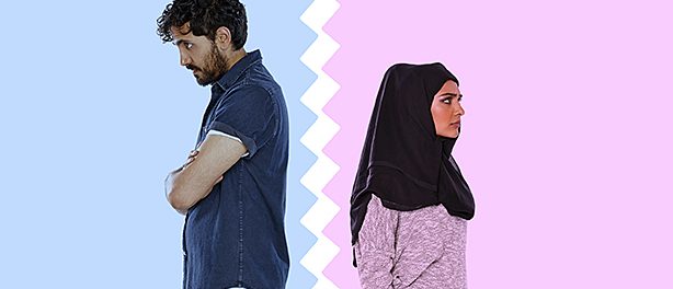 Young couple having relationship conflict