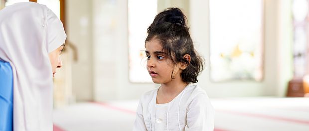 Muslim girl in sunday school