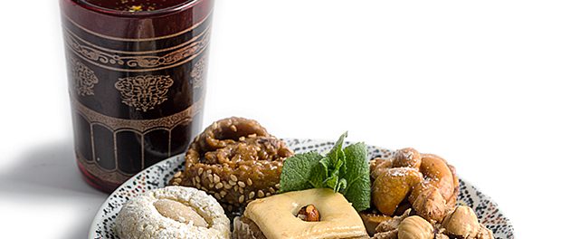 Typical Moroccan sweets. Homemade.Isolated
