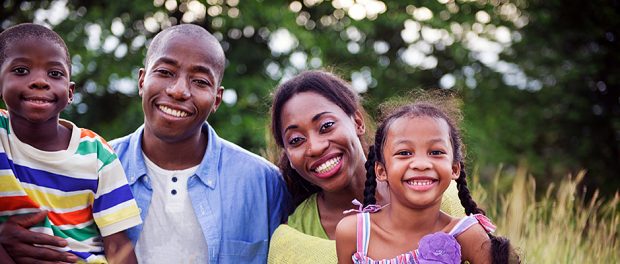 African American family enjoying quality time outdoors