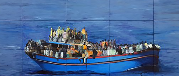 Flucht Schiff Mittelmeer Flüchtling