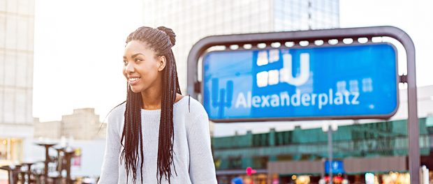 Black young woman portrait in Berlin
