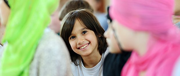 Portrait of cute smiling child