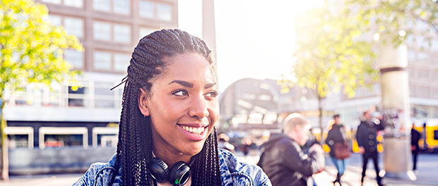 Black young woman portrait in Berlin
