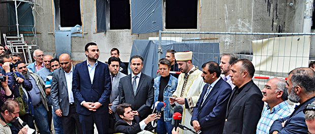 Brandanschlag-Mevlana Moschee-Berlin-Kreuzberg-Polizeischutz 2