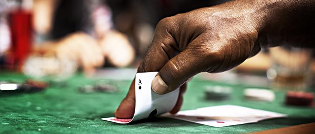 Diverse adults gambling shoot