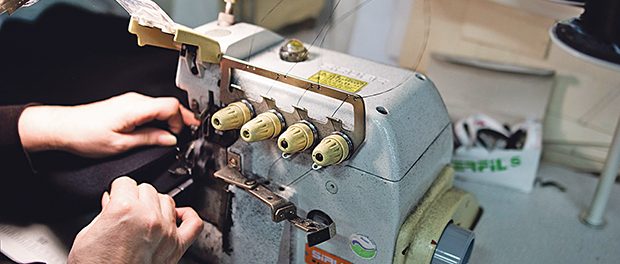 Näherinnen in der Textilindustrie