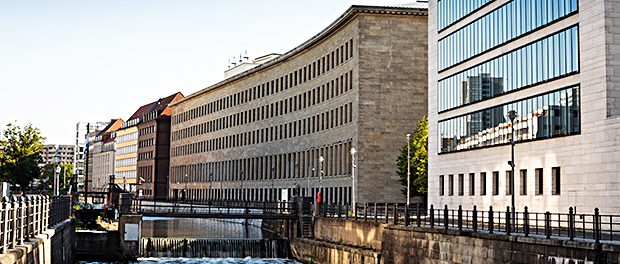 View of the embankment of the river Spree in Berlin