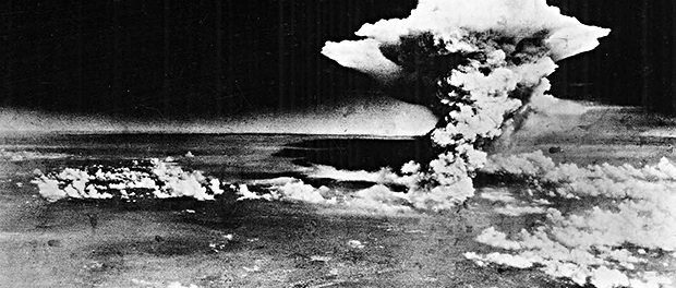Hiroshima-Atompilz-Explosionswolke-Luftaufnahme