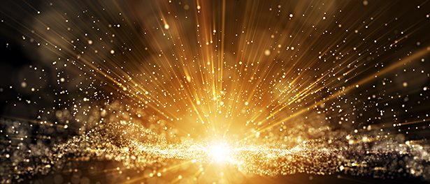 Dark brown background, digital signature with particles, sparkli