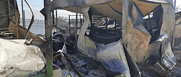 Moria-Ruinen-Brand-Feuer-Lesbos