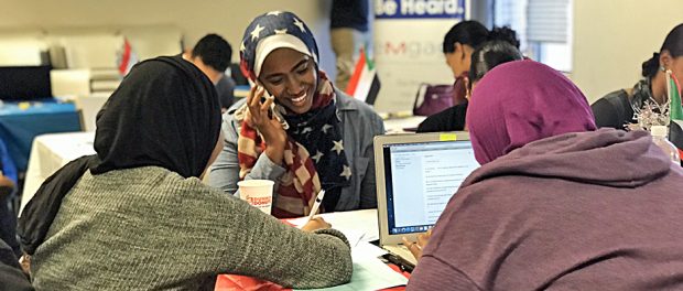 USA-Wahlen-Muslime-Emgage-Phonebanking-Mobilisierung