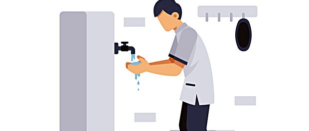 Muslim Man Washing Hand Or Ablution Before Pray