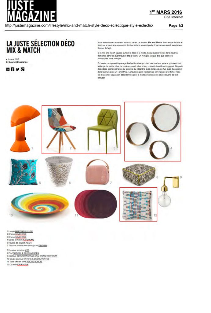 Juste Magazine Kavehome