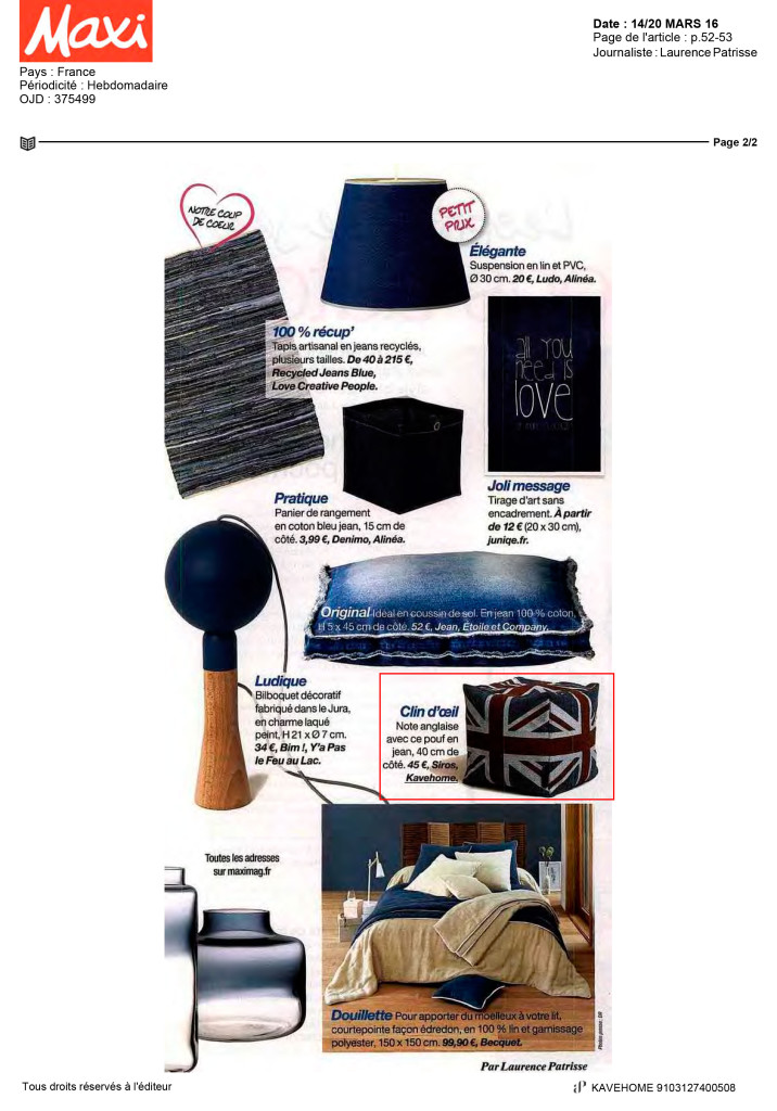 Maxi Article Kavehome