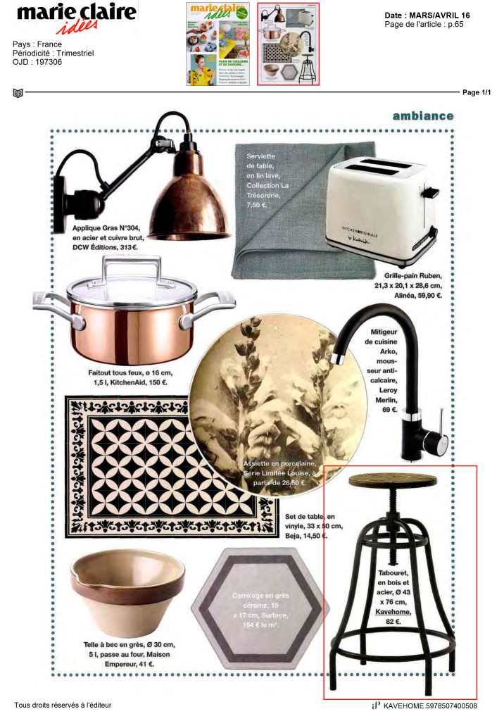 Marie Claire Idées Kavehome