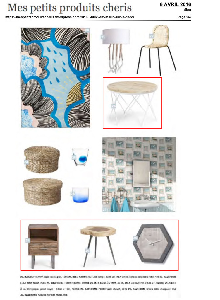 Mes petits produits cheris Kavehome