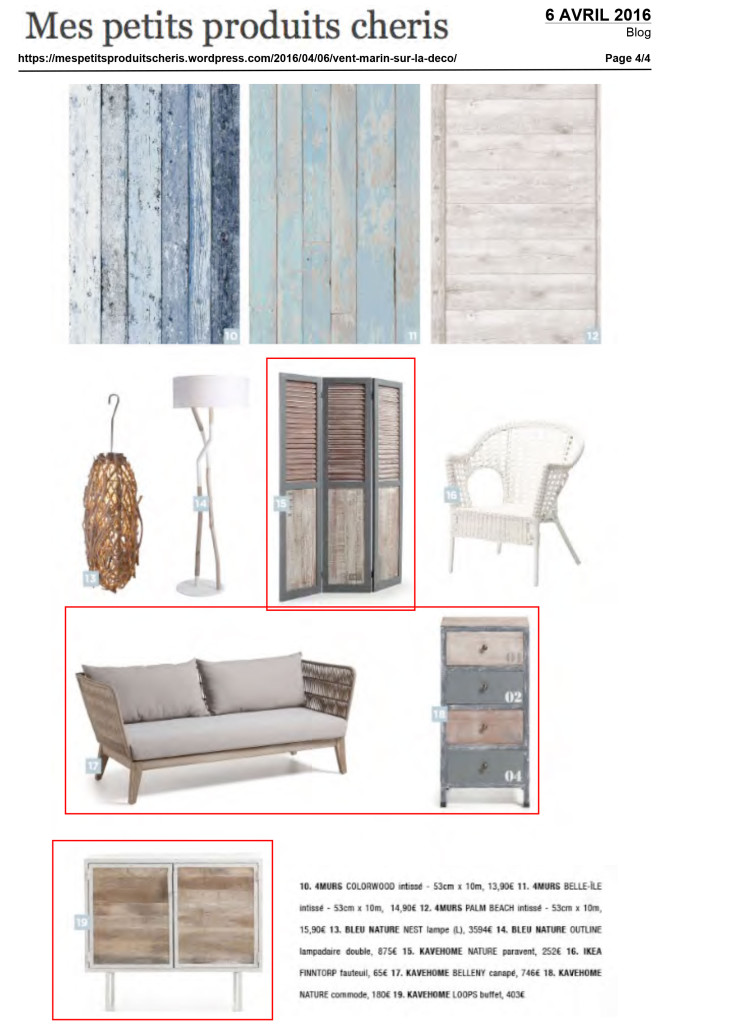 Mes petits produits cheris Kavehome