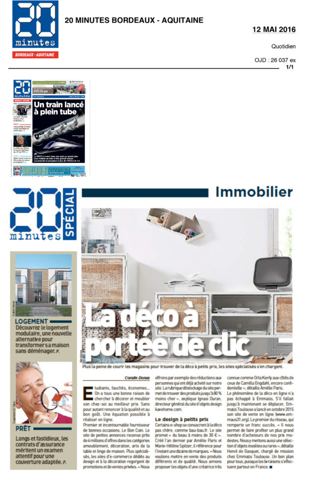 20 MINUTES BORDEAUX Kavehome