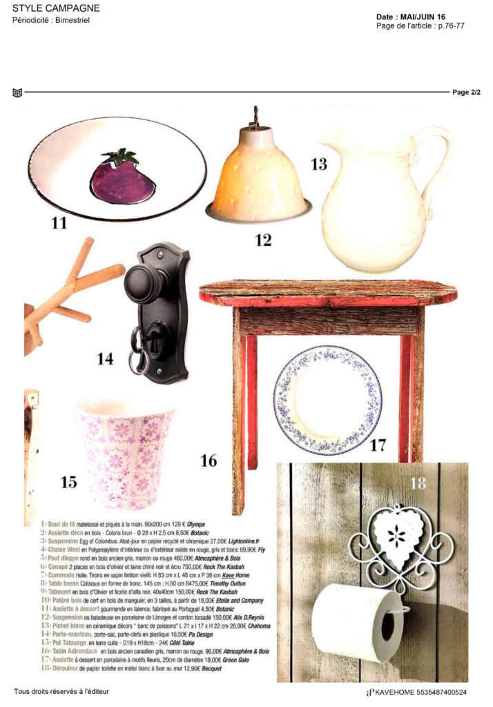 STYLE CAMPAGNE Kavehome