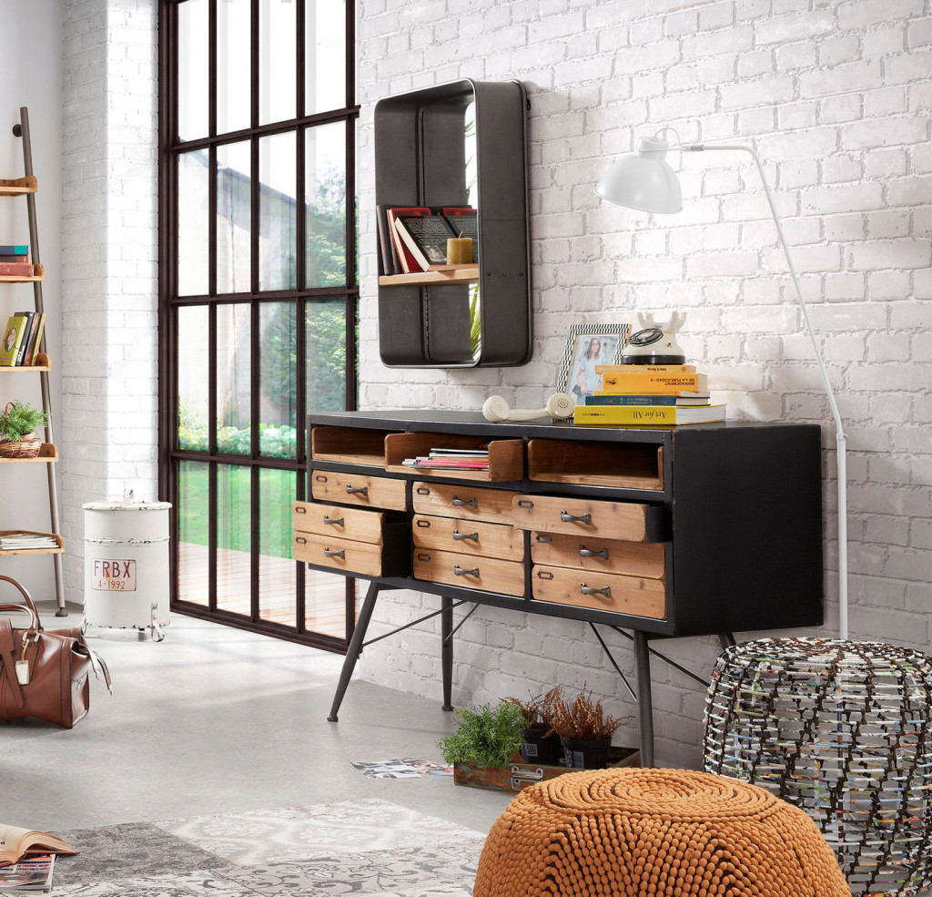 Tabouret design avec revêtement en papier recyclé